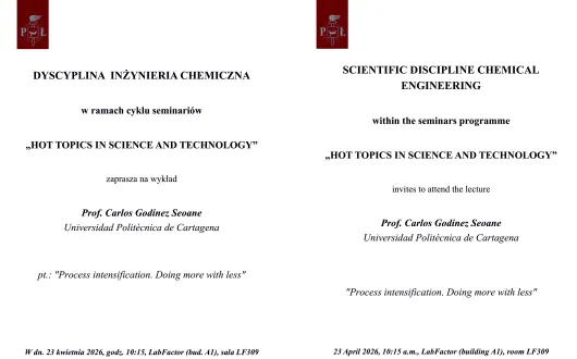 Hot topics in Science and Technology Prof. Godinez Seoane