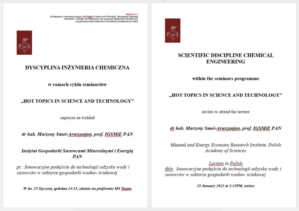 HOT TOPICS IN SCIENCE AND TECHNOLOGY